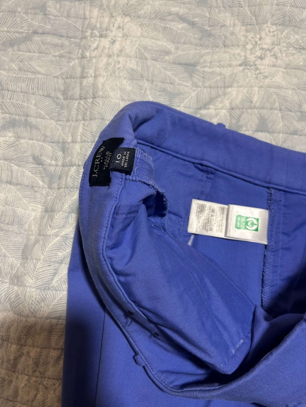 J. Crew bright cobalt blue tapered trousers Kallie fit almost purple